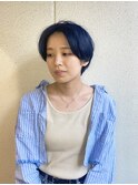 ハンサムショート/ネイビーブルー/ikezawa