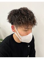 メンズカット ツイスト スパイラル パーマ 波巻き 前下がり