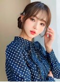 シースルーバングシニヨン