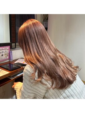 ブロッサム 北浦和店 ピンクベージュブリーチあり/ブリーチハイライト髪質改善北浦和