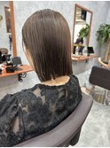 髪質改善/縮毛矯正/ぱつっとボブ/切りっぱなしボブ/カット