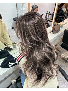 ブレンド 渋谷(BLend) 黒髪ボブルフネビージュ小顔ワンレンスペインカール