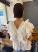 切りっぱなしボブ外ハネ