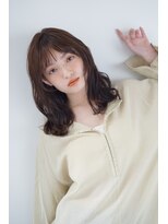 パール(PearL) 【PearL】ワイドバング/外ハネミディアム/チェリーブラウン