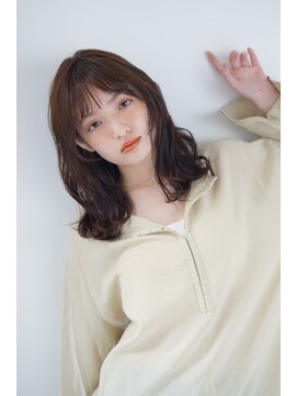 パール(PearL) 【PearL】ワイドバング/外ハネミディアム/チェリーブラウン