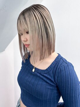 アルバム 渋谷パルコ(ALBUM) ミディアムボブ韓国ヘア外ハネボブおくれ毛_ba547921