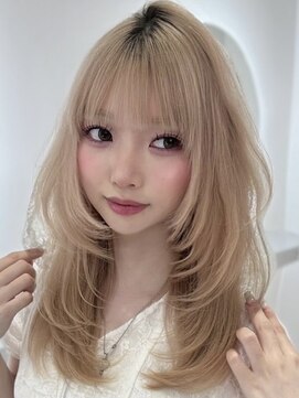 ヨロ 上野(YOLO) ハイライトカラーミルクティーベージュケアブリーチダブルカラー