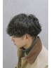 カット+シャドウパーマ[長崎/メンズカット/メンズパーマ/眉毛/メンズ/浜の町]