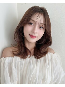 コート 表参道(Cote) ロングレイヤー艶髪美髪 小顔 似合わせ ブラウンカラー 骨格補正