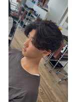 フィフスパーク(fifth PARK) 渋谷men'sフェザーパーマ毛流れセンターパートfifthメンズパーマ