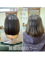 セックヘアデザイン(Sec hair design) 白髪染めじゃない。艶と透明感で魅せる、あなたらしい髪色へ