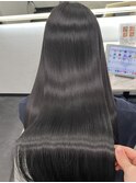 ロングヘアー暗髪艶カラー上級髪質改善　赤坂見附