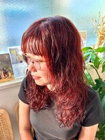 ノア(noa.)&nbsp;ふわふわパーマ×チェリーレッド◎