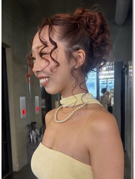 ランド(LAND) カーリーアップヘア　パーマアレンジ　パーマヘアセット