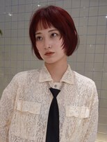 ローエ バイ デコ(Rohe by DECO)&nbsp;オン眉レイヤーボブとワインレッド！【英心】