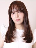 似合わせカット30代40代50代レイヤーロングミルクブラウン0803