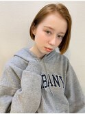 【山田】アフロート 切りっぱなしツヤ感ミニボブ