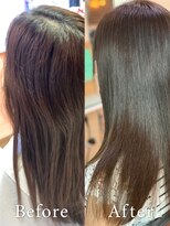 アークスヘアー&nbsp;スモーキーアッシュツヤ感UPダメージレスのナチュラルストレート