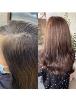 クルー(CREW)&nbsp;白髪ぼかしデザインカラー