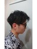 【MENS】カット＋シャンプー＋ハーフシェービング￥5500