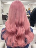 3493ベールピンク波巻きタイトストレートボルドーピンクベージュ