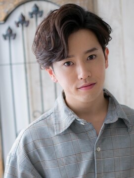 モッズヘア メン 新所沢店(mod's hair men) 20代30代ナチュラル波巻きパーマ爽やかダークアッシュE新所沢