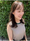 透明感アッシュブラウン/レイヤーカット