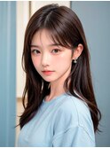 振り返る姿も美しい、レイヤーミディ○20代30代40代○
