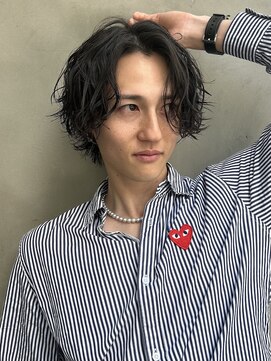 アリエッタ(aRietta) 【aRietta大森】センターパート/黒髪パーマ/メンズパーマ/春ヘア