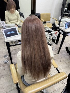 アジールヘア 所沢プロペ通り店(agir hair) ミルクティーベージュワンレン小顔カットケアブリーチ所沢韓国