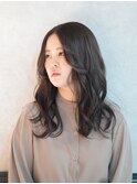 くびれウェーブロング×モーブグレージュ