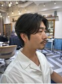 スパイキーショートニュアンスパーマスペインカールメンズ北千住