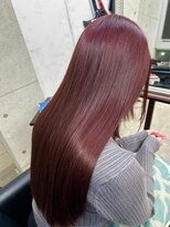 バンクスヘアー(BANK'S HAIR)&nbsp;チェリーレッド 艶ロング透明感と美髪が際立つストレートカラー