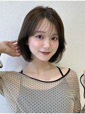 ボブ／レイヤーカット／グレージュカラー／表参道