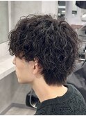 MEN’S HAIR/サーフカール/刈り上げセンターパート