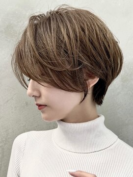 ロンドエニカ 大宮(Lond enika) 黒髪カタログ/ショート/オリーブグレー/小顔に見せるヘア/大宮