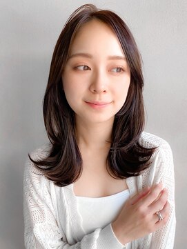 リヤン 表参道(lyann) 前髪くせ毛風カールピンクベージュ外ハネボブ薄めバング美髪