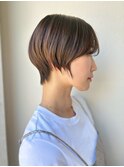 クールショートボブ/丸み似合わせブリーチなし春カラーp大宮