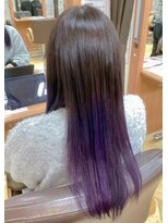 ヒラトヤ 肴町店 裾カラーグラデーションカラーハイライトロングヘア顔周りカット