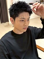 アンニュ(annuy)&nbsp;ベリーショート アップバング スパイキーショート 黒髪 20代