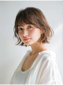 ミルクブラウン/ダークパープル/ナチュラルショート/夏/町田