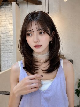 メゾンイデアル(maison Ideal)の写真/艶髪で美しい髪になりたい方へ。韓国風なスタイルと上質なレイヤーで旬の魅力を引き出すデザイン◎
