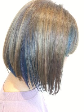 アース 前橋店(HAIR&MAKE EARTH) インナーカラー　ブルー