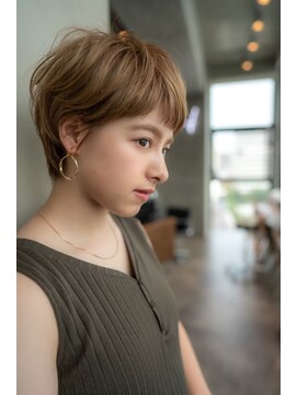 オースティン 門前仲町(AUSTIN) 大人かわいい前髪セシルカットココアブラウンフリンジウェーブ