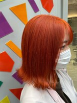 リガナッツ 池袋店(Riganuts)&nbsp;大人かわいい『春カラー/オレンジカラー』ワンブリーチ/かわいい