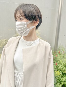 ブランロール 中目黒店(Blanl'or) イメチェンピンクベージュアンブレラカラー前髪クールショート