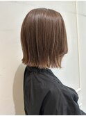 (銀座) 切りっぱなしボブ　グレージュ