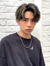 クラス(Class.) センターパートソフトツイストパーマ韓国マッシュウルフメッシュ