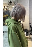 グレージュ×ボブ