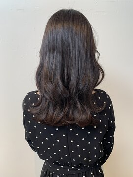 グロウ 丸の内(GLOW) グレージュオリーブベージュ顔周りカット韓国風前髪甲府美容室